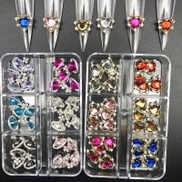 6Girdsx5Pc Mix Diamond Alloy Jewelly Nail Charms Glitter In Box 3D Rhiestones Crystal Stones 2022 Nail Art Decoration Supplies Y