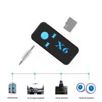 Transmetteur récepteur audio stéréo Bluetooth pour voiture mini AUX USB prise jack 5.0mm kit adaptateur sans fil mise à niveau X6 3.5