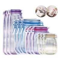 【hot】 Reusable Jar Bottles Nuts Cookies Food Storage Snacks Sandwich Zip Lock ！