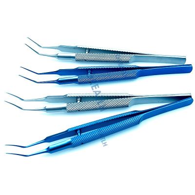 Capsulorhexis Forceps Titanium Forceps Curved Angle Eye Tool Ophthalmic Instrument