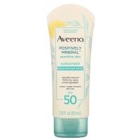 Aveeno, Positively Mineral Sensitive Skin, Sunscreen, SPF 50, 3.0 fl oz (88 ml)