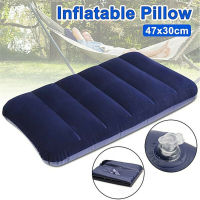 Air Inflatable Travel Pillow Soft Backrest Camping Pillow Inflatable Body Rest Pillow Cushion Waterproof Flocked Surface Pillow Travel pillows