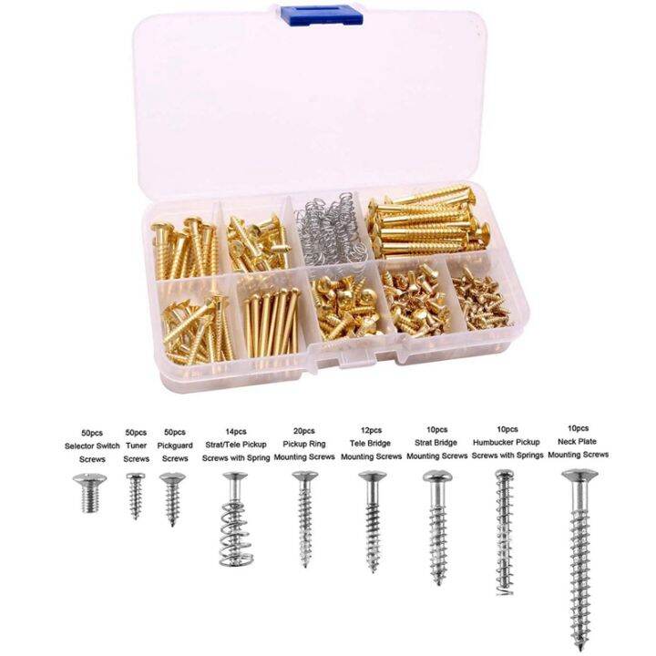 226pcs-electric-guitar-screws-kit-for-pickguard-back-plate-mount-bolt-tool-musical-instruments-part