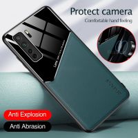 Leather Texure Magnetic Holder Case For huawei p40 lite 5g p30 p20 Nova 5T y8p 8x 9x 10i 9a honor 30 pro plus s soft Frame cover