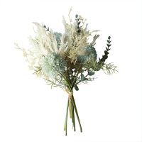 Artificial Flowers Silk Dandelion Plastic Eucalyptus Hybrid Bouquet Wedding Home Decoration Fake Flower