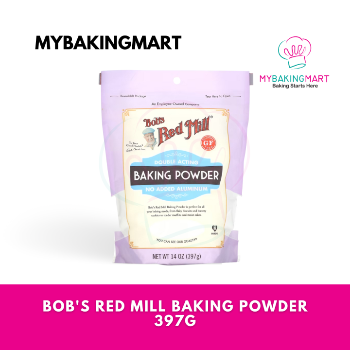 Mybakingmart Bob's Red Mill Baking Powder 397G Double Acting Gluten
