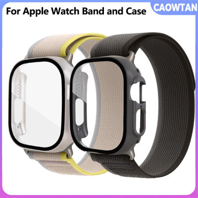 Case + Trail Loop สำหรับ Apple Watch Ultra Band 49มม. 44มม. 40มม. 45มม. 41มม. 42มม. 38มม. 45มม. สร้อยข้อมือ I Watch Series 7 6 5 4 3 Se 8สาย