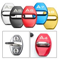 4PCS Car Door Lock Cover Protective Case For Audi A1 A2 A3 A4 A5 A6 A7 A8 Q3 Q5 Q7 Q2 S8 TT MK2 Sportback Accessories 2020 2021