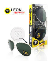 แว่นกันแดด Polarized Leon กรอบสีเงิน