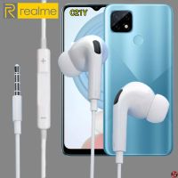 หูฟัง สมอลทอล์ค Realme In-Ear AUX 3.5 mm. เรียลมี อินเอียร์ เบสหนัก เสียงดี เล่น-หยุดเพลง-เพิ่ม-ลดระดับเสียง C21Y