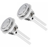 2PCS Toilet Flush Button Double-Key Switch Button Replaces 38mm Double-Button Switch Round Button Toilet Flush Button