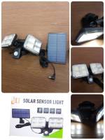 SOLAR SENSOR WALL LIGHTS JD-2108/9 โคมไฟโซล่าเซล ตรวจจับความเคลื่อนไหว เปิด/ปิดไฟอัตโนมัติ  ชาร์จไฟด้วยพลังงานแสงอาทิตย์ ปรับไฟได้ 3 แบบ ขนาด 120 SMD