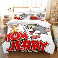 ✢■ Mouse Jerry Bedding Set 3D Print Queen Twin Single Cat and Tom Duvet Cover Set Pillowcase Kids Cartoon Bed Set Bedclothes Home