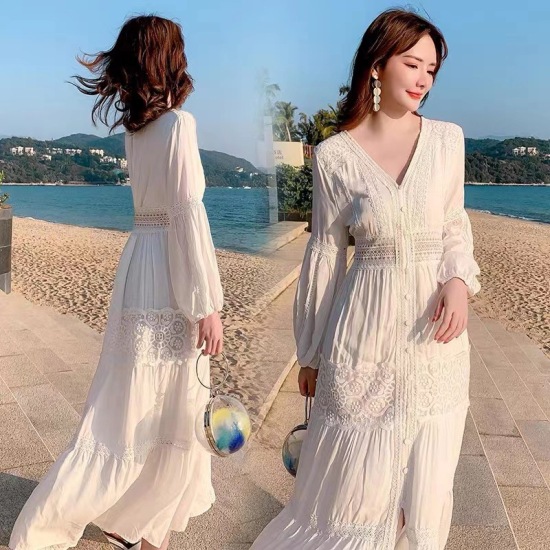 Đầm maxi đầm trắng đi biển đầm dài cotton | Thời trang thiết kế Hity – Hity  - lifestyle your way
