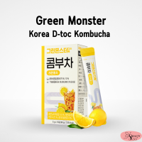 Green Monster D-toc Kombucha คอมบุชาเกาหลี รสเลม่อน คอมบูฉะ กรีนมอนสเตอร์ คอมบุชาจองกุก ชาหมักผลไม้ ชาลดบวม