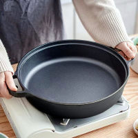 【จัดส่งภายใน 24 ชม】Cast iron pot, Cast iron Pan หม้อเหล็กหล่อ หม้อสุกี้ หม้อชาบู cast iron