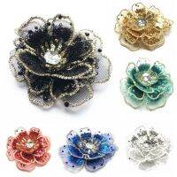 Sequin Embroidery Rhinestone Rose Flower Sew On Patch Badge Bag Hat Jeans Fabric Applique Crafts