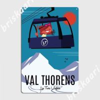 โปสเตอร์ Val Thorens โปสเตอร์เมทัลมีคราบสโมสรจานสำหรับงานเลี้ยงโปสเตอร์ดีบุกตกแต่งห้องนั่งเล่น