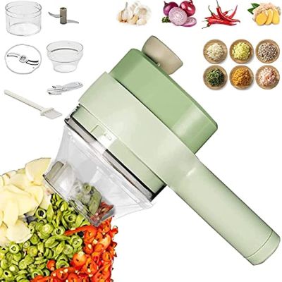 Electric 40w Vegetable Cutter Multifunction Food Chopper Slicer Masher Wireless Garlic Crusher Grinder Kitchen Gadgets