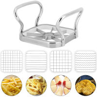 Multifunctional 5 In 1 Fruit Vegetable Slicer Stainless Steel Potato Apple Cutter Fries Making Tool Kitchen Tools Accessories