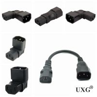 IEC60320 C13 Angle Converter Angle Extension Cable C13 to C14 PDU Up Down Right Angle Power Cables Male to Female AC Power Cord