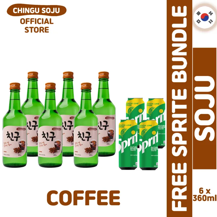 Chingu Soju Coffee 360ml 6 Bottles With Free 4 Cans Sprite Lazada PH