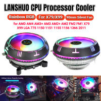 1-3PC CPU Air Cooler พร้อมพัดลม RGB ขนาด 90 มม. สำหรับ AMD X79 X99 LGA 2011 แบริ่งไฮดรอลิกอลูมิเนียม Fins Low Profile CPU Cooler อุปกรณ์เสริม-kxodc9393