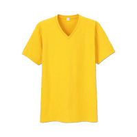 Tatchaya เสื้อยืด คอตตอน สีพื้น คอวี แขนสั้น Yellow (สีเหลือง) Cotton 100%