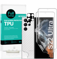 Samsung Galaxy S22 Ultra ฟิล์มกันรอยแบบ TPU 2 ชิ้น แถมฟรีกันรอยกล้อง และฟิล์มเคฟล่าด้านหลัง