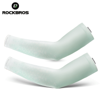 ROCKBROS Ice Silk ปลอกแขนกันแดดระบายอากาศได้ดีปลอกแขนขี่จักรยานยืดหยุ่นสูงกลางแจ้งอุปกรณ์กีฬา