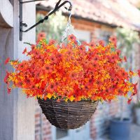 【YF】¤  Artificial Flowers Outdoor UV Resistant Fake Plastic Shrubs Arrangement for Porch Window DecorationTH