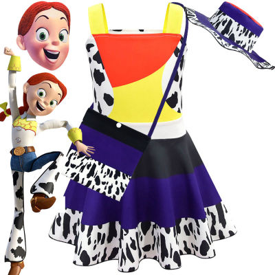 ของเล่น Storys ฮาโลวีนคอสเพลย์เครื่องแต่งกายเด็ก Halter ชุดของเล่น Storys 4 Cos Jessie Buzz Lightyear เครื่องแต่งกายสาวชุด80119