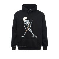 Skeleton Ice Hockey T Shirt Halloween Funny Skull Tees Hoodies Hoods Harajuku Prevailing Cool Men Sweatshirts England Style Size Xxs-4Xl