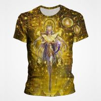 Saint Seiya 3D Printing Men เสื้อยืดลายนามธรรมสำหรับผู้หญิงเสื้อยืดแขนสั้นที่กำหนดเอง XS-5XL ขนาด