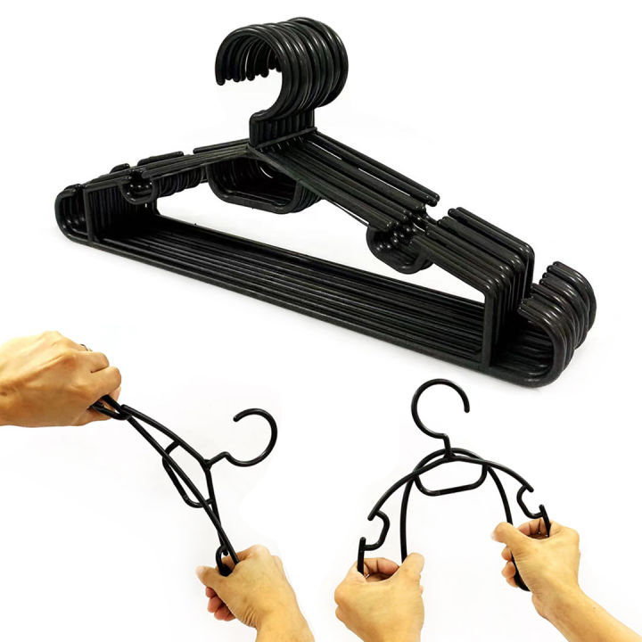 Black Hanger Plastic set of 12pcs