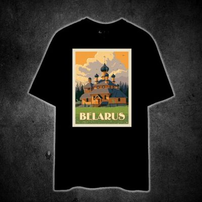 BELARUS (EUROPE VINTAGE TRAVEL) Printed t shirt unisex 100% cotton
