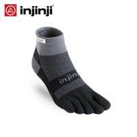 Injinji ถุงเท้าปั่นจักรยานห้านิ้วสำหรับผู้ชาย,รองเท้าปั่นจักรยานน้ำหนักปานกลางมินิลูกเรือวิ่งมาราธอนเหงื่อดูดซับระบายอากาศ Coolmax อบอุ่น