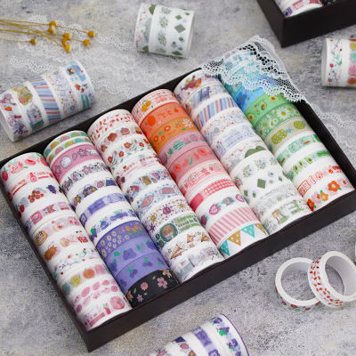 202160PcsSet Kawaii washi tape set cartoon Scrapbook decorative Masking Adhesive Tapes Paper Stationery Stickers School Supplies