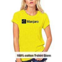 Manjaro เสื้อยืดโลโก้ Linux บนคอมพิวเตอร์,เสื้อยืดคอกลมคอกลมแขนลำลองขาสั้นพิมพ์ลายแฟชั่นทำจากผ้าฝ้าย100% ฤดูร้อน