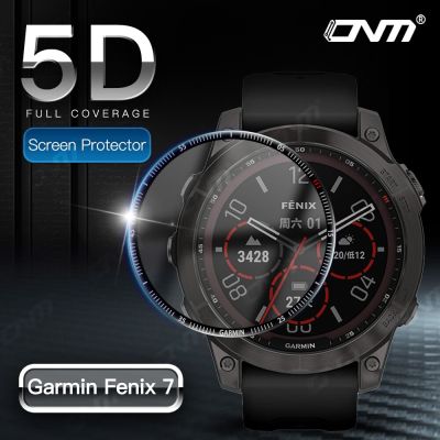 5D ปกป้องหน้าจอสำหรับ Garmin Fenix 7 7S 7X 6 Pro แซฟไฟร์ฟิล์มป้องกันนุ่มสมาร์ทวอท์ชสำหรับ Garmin Epix (ไม่ใช่แก้ว)