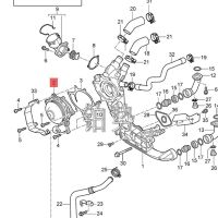 Car Water Pump Assembly 2007-2013Por Sch E99 7GT 391 1Tu Rbo /GT2 Engine High Pressure Water Pump Booster Pump Coolant Pump