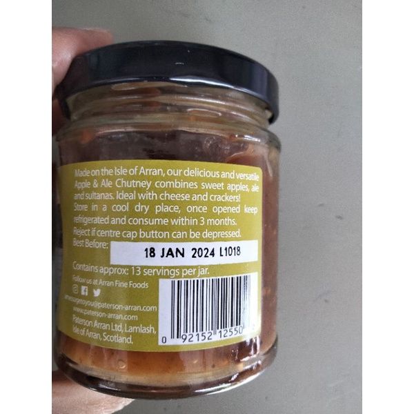 new-arrival-arran-apple-and-ale-chutney-ซอสแอปเปิ้ล-สำหรับ-จิ้ม-และราดอาหาร190g