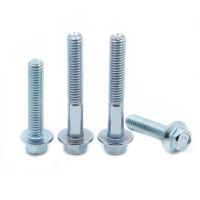 Grade 8.8 Galvanized Hexagonal Flange Bolts M5 M6 M8 M10 M12 Flange Screws Hexagonal Belt Pad GB5787