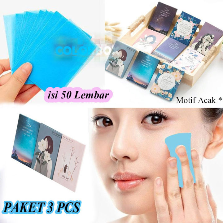 Paket 3 Pcs Mr Kertas Penyerap Minyak Wajah Tisu Minyak Wajah Tissue Wajah Berminyak 3795