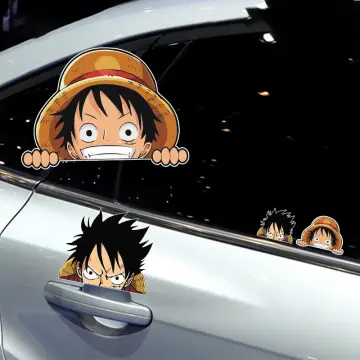 One Piece Monkey D. Luffy Auto Aufkleber Anime Peeking Auto Decals