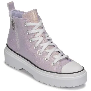 Purple sparkle hot sale converse womens