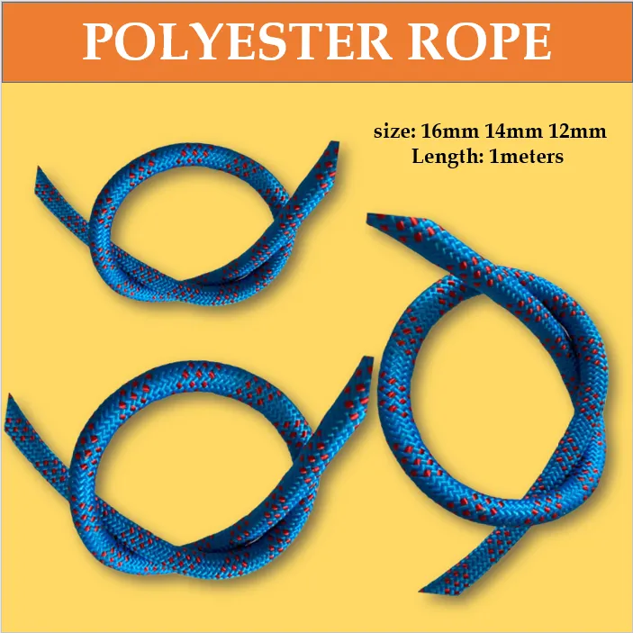 Twin Industrial 12mm-16mm 1m Polyester Recuse Rope Safety Ropes ...