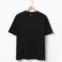 PIXTEE Plain Black Round Neck t shirt Uni 100 cotton