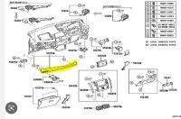 (ของแท้) 55475-0D030-C0 พลาสติก คอนโซลหน้า ฝั่ง ผู้โดยสาร Toyota Yaris 5 ประตู ปี 2014 เบิกศูนย์ **ส่งเลขตัวถังก่อนสั่ง*