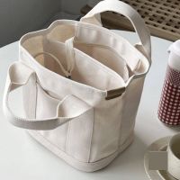 ญี่ปุ่น strappy ช่องกระเป๋าถือผ้าใบกระเป๋าผู้หญิง crossbody bag mommy bag bento box bag cloth bag work storage bag